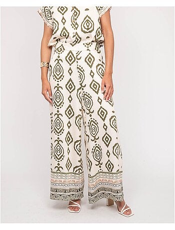 Pantalone palazzo con motivi EDMIRA