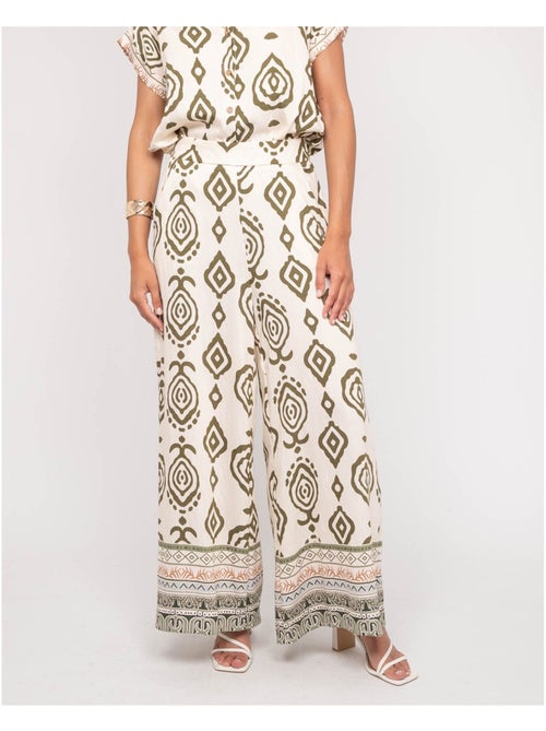 Pantalone palazzo con motivi EDMIRA - Kiabi