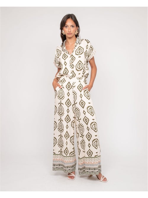 Pantalone palazzo con motivi EDMIRA - Kiabi