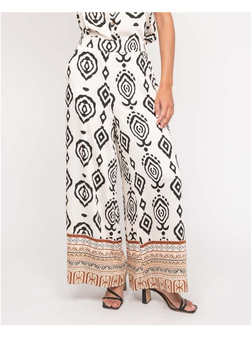 Pantalone palazzo con motivi EDMIRA - Kiabi