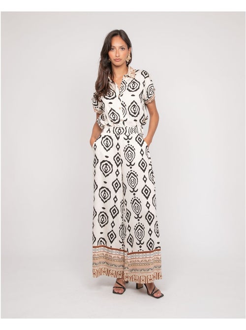 Pantalone palazzo con motivi EDMIRA - Kiabi