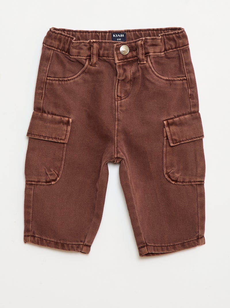 Pantalone paper bag Marrone - Kiabi