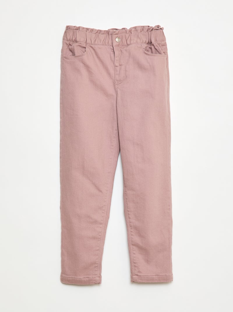Pantalone paperbag imbottito Rosa - Kiabi