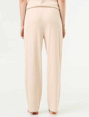 Pantaloni pigiama in maglia a costine