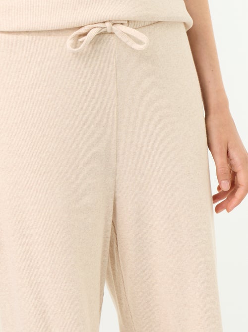 Pantalone pigiama in maglia a costine - Kiabi