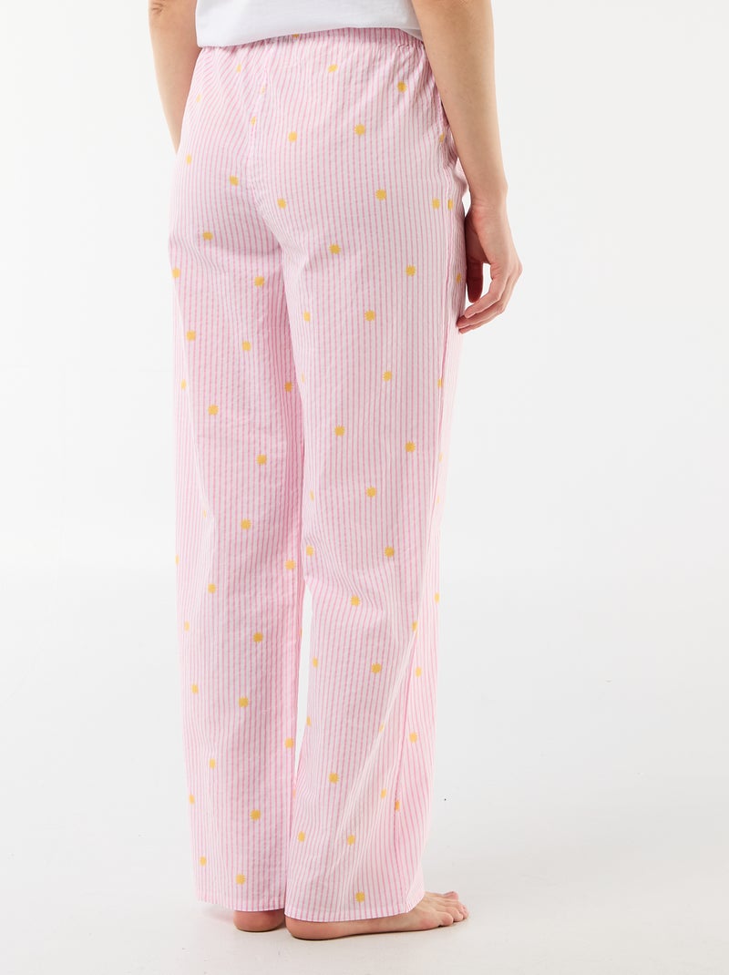 Pantalone pigiama in voile di cotone stampato Arancione - Kiabi