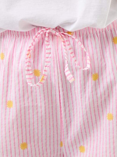 Pantalone pigiama in voile di cotone stampato - Kiabi