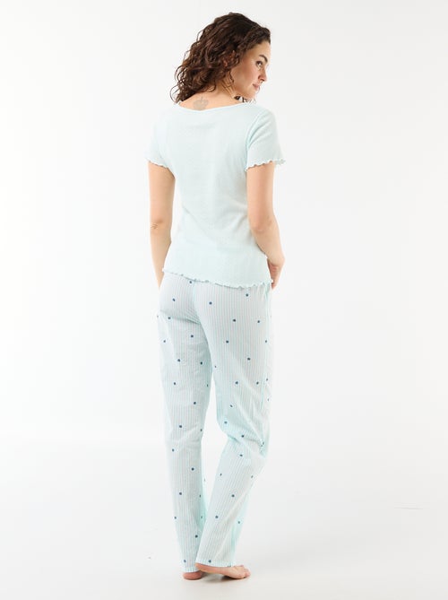 Pantalone pigiama in voile di cotone stampato - Kiabi
