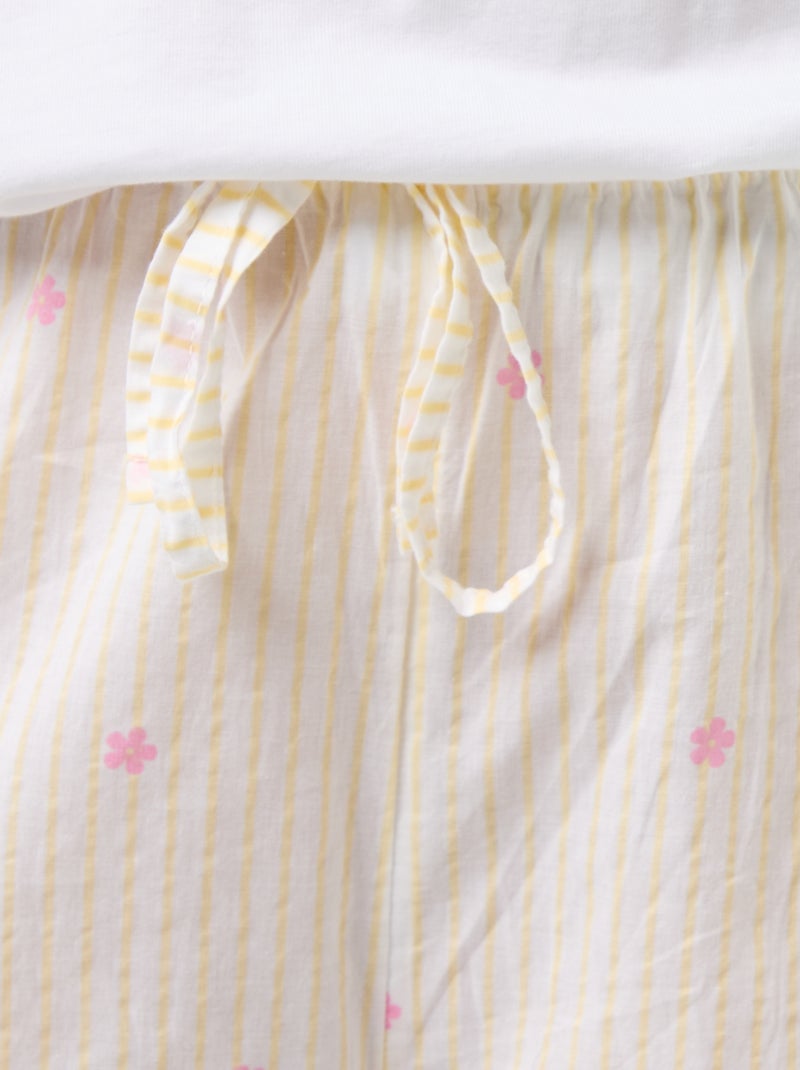 Pantalone pigiama in voile di cotone stampato Giallo - Kiabi