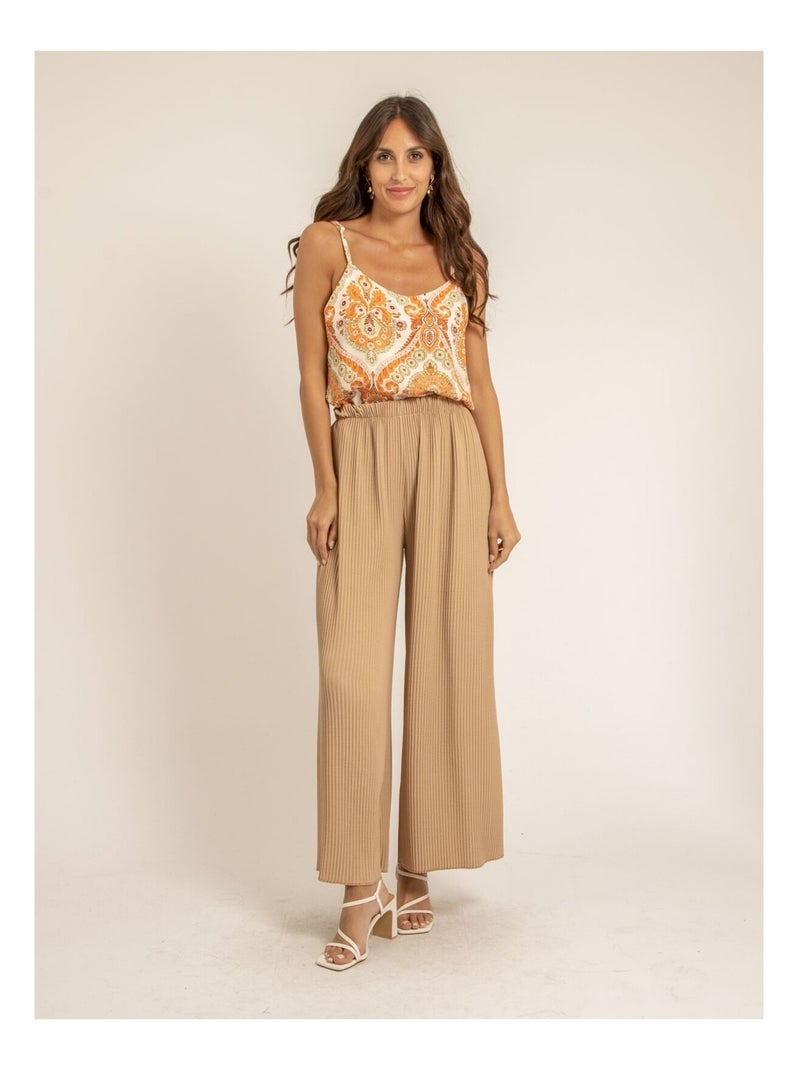 Pantalone plissé ELOU Beige - Kiabi