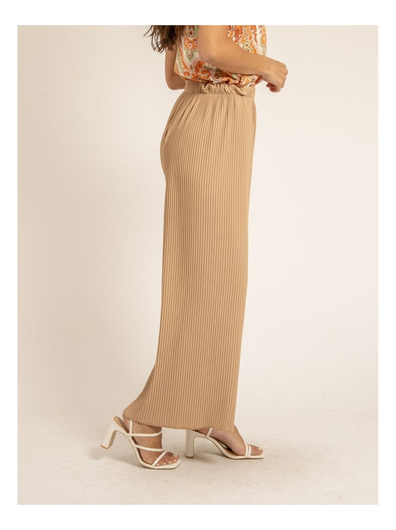 Pantalone plissé ELOU Beige - Kiabi