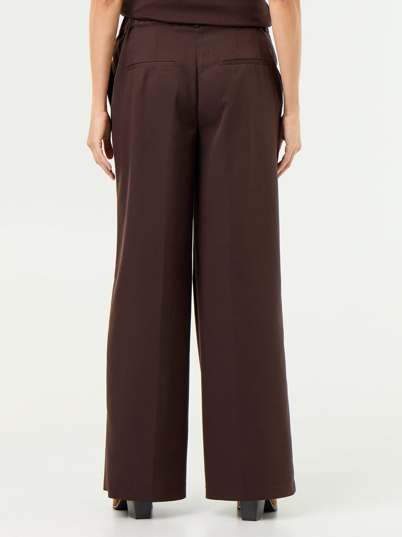 Pantalone premaman con pinces Marrone - Kiabi