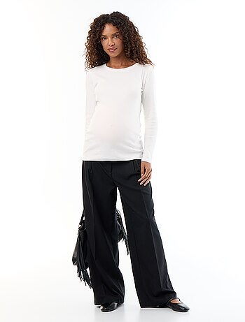 Pantalone premaman con pinces