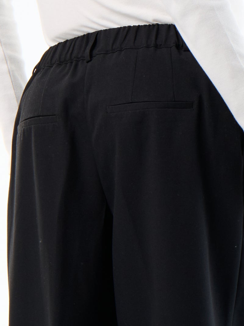 Pantalone premaman con pinces Nero - Kiabi