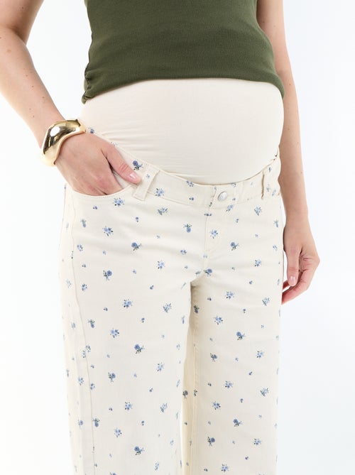 Pantalone premaman in denim a gamba larga - Kiabi