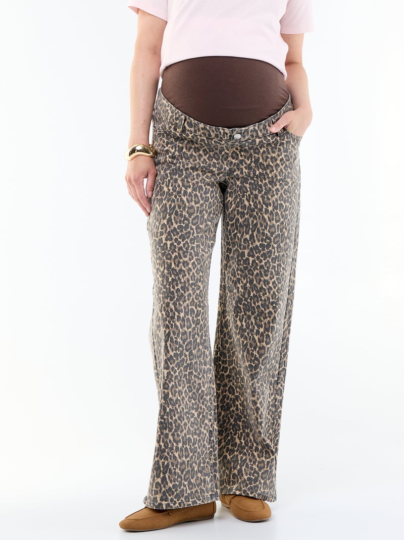 Pantalone premaman wide leg Beige - Kiabi