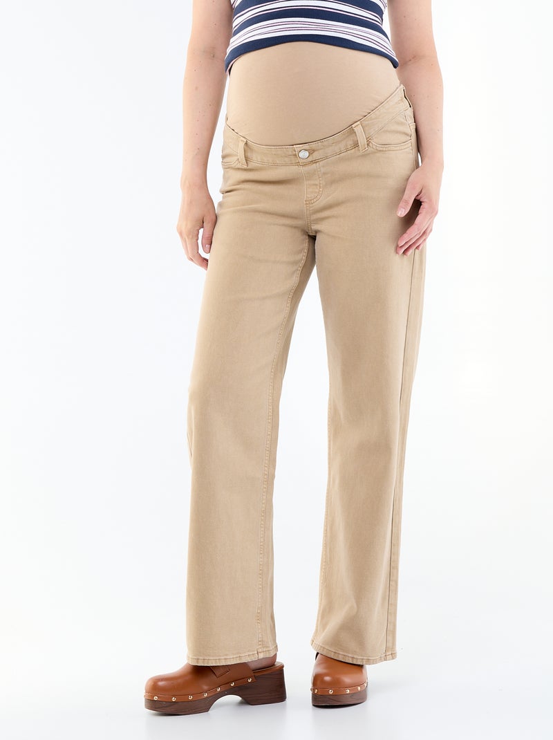 Pantalone premaman wide leg Beige - Kiabi