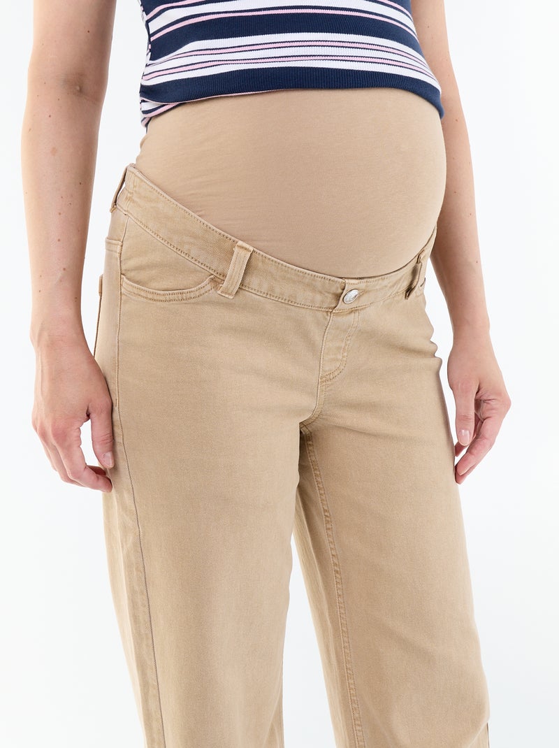 Pantalone premaman wide leg Beige - Kiabi