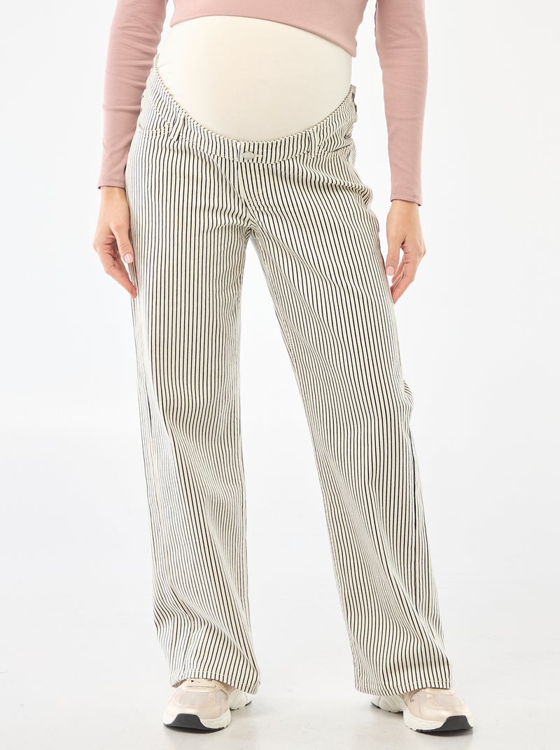 Pantalone premaman wide leg Bianco - Kiabi