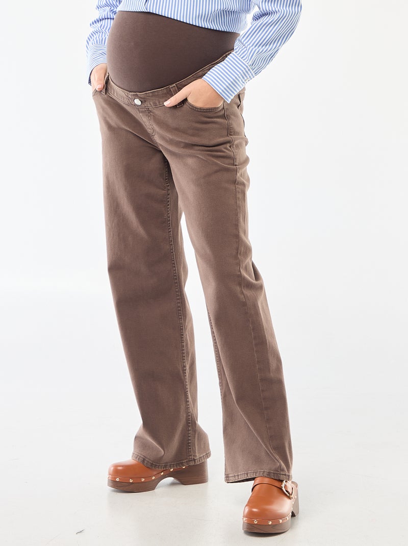 Pantalone premaman wide leg Marrone - Kiabi