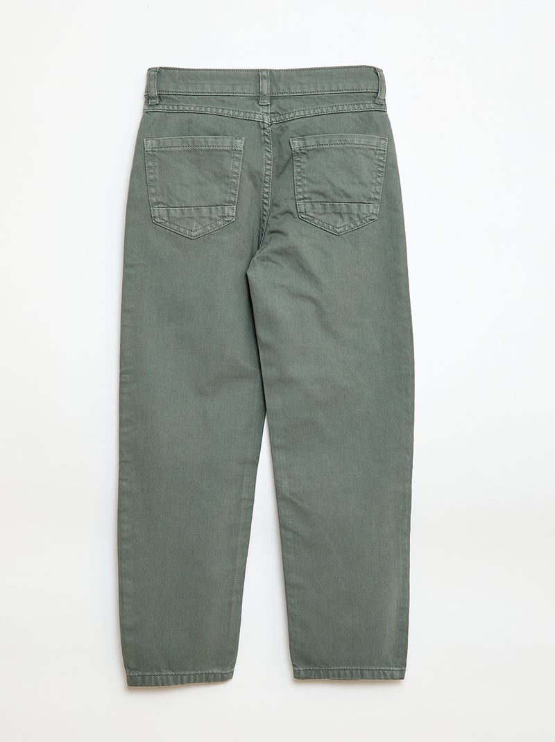 Pantalone regular 5 tasche Verde - Kiabi