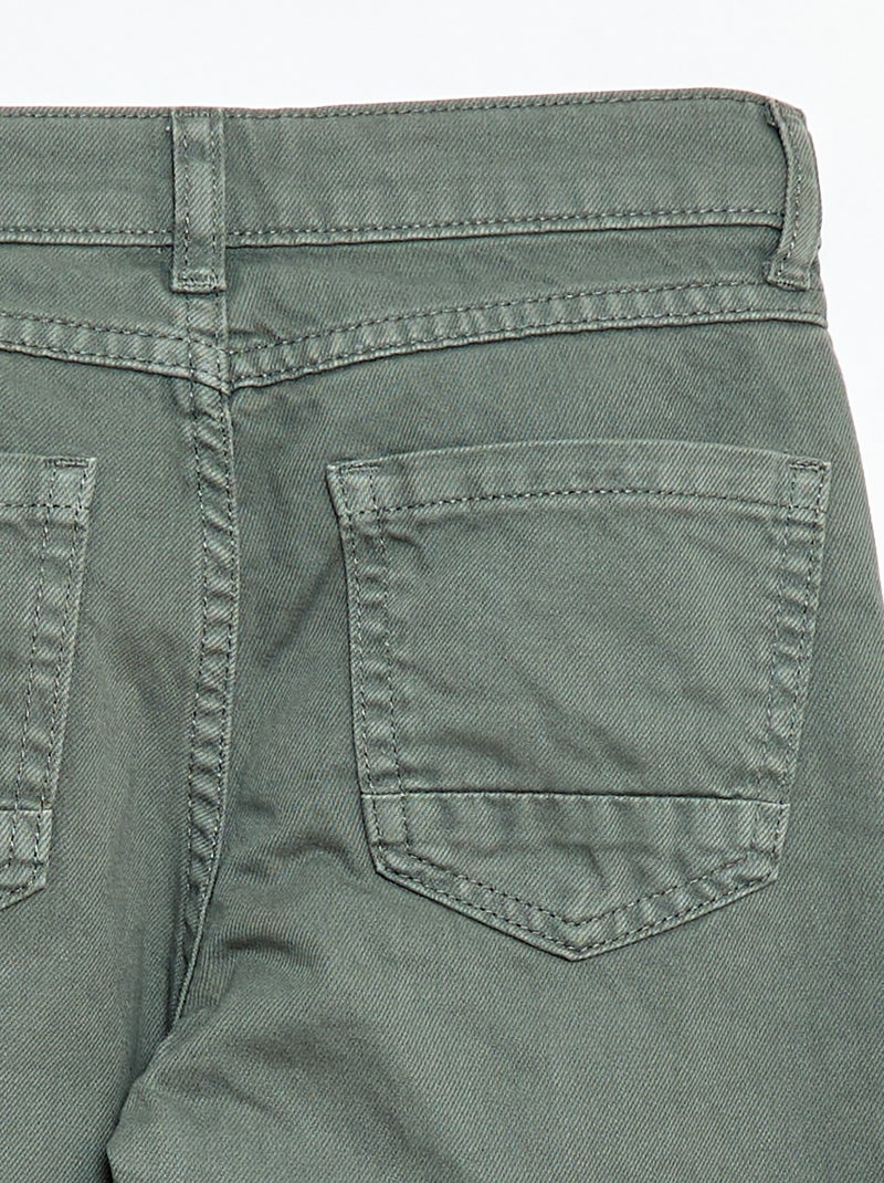 Pantalone regular 5 tasche Verde - Kiabi