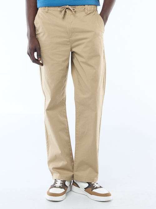 Pantalone regular in twill - Kiabi