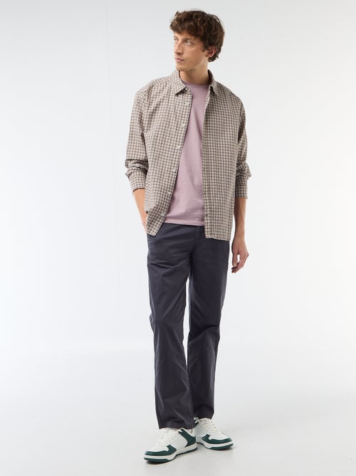 Pantalone regular in twill - Kiabi