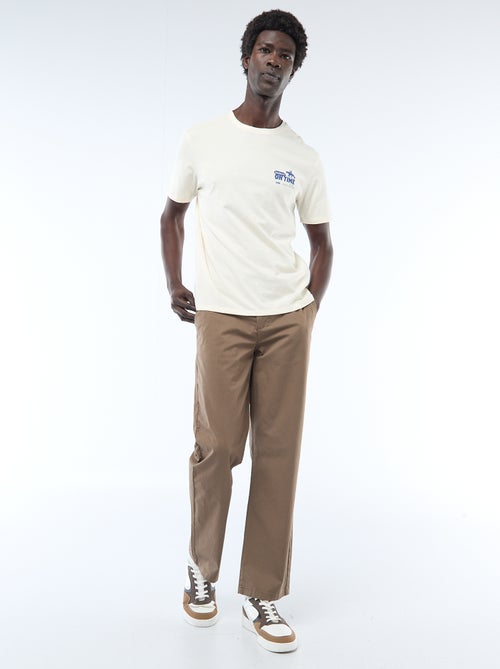 Pantalone regular in twill - Kiabi