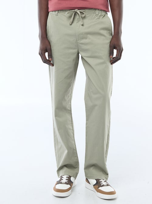 Pantalone regular in twill - Kiabi