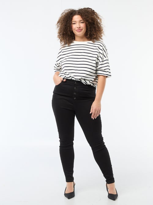 Pantalone skinny a vita altissima - L30 - Kiabi Pantalone skinny a vita altissima - L30 - Kiabi