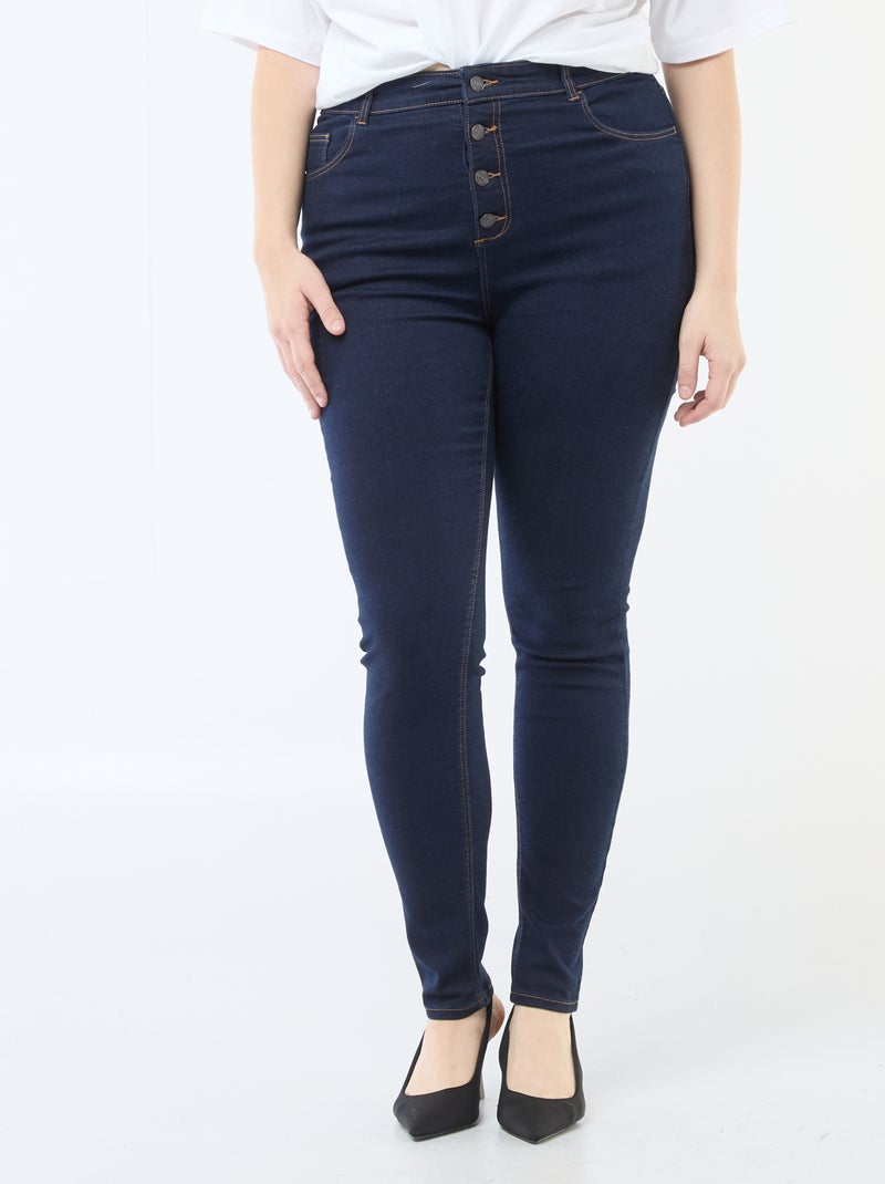 Pantalone skinny a vita altissima - L32 Blu - Kiabi