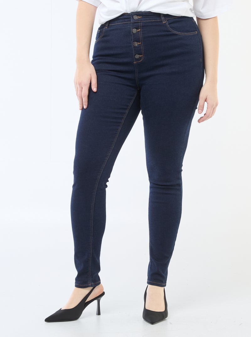 Pantalone skinny a vita altissima - L34 Blu - Kiabi
