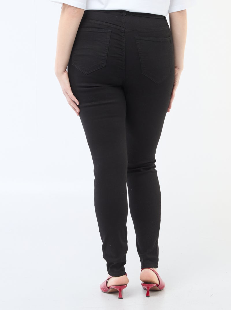 Pantalone skinny a vita altissima - L34 Nero - Kiabi