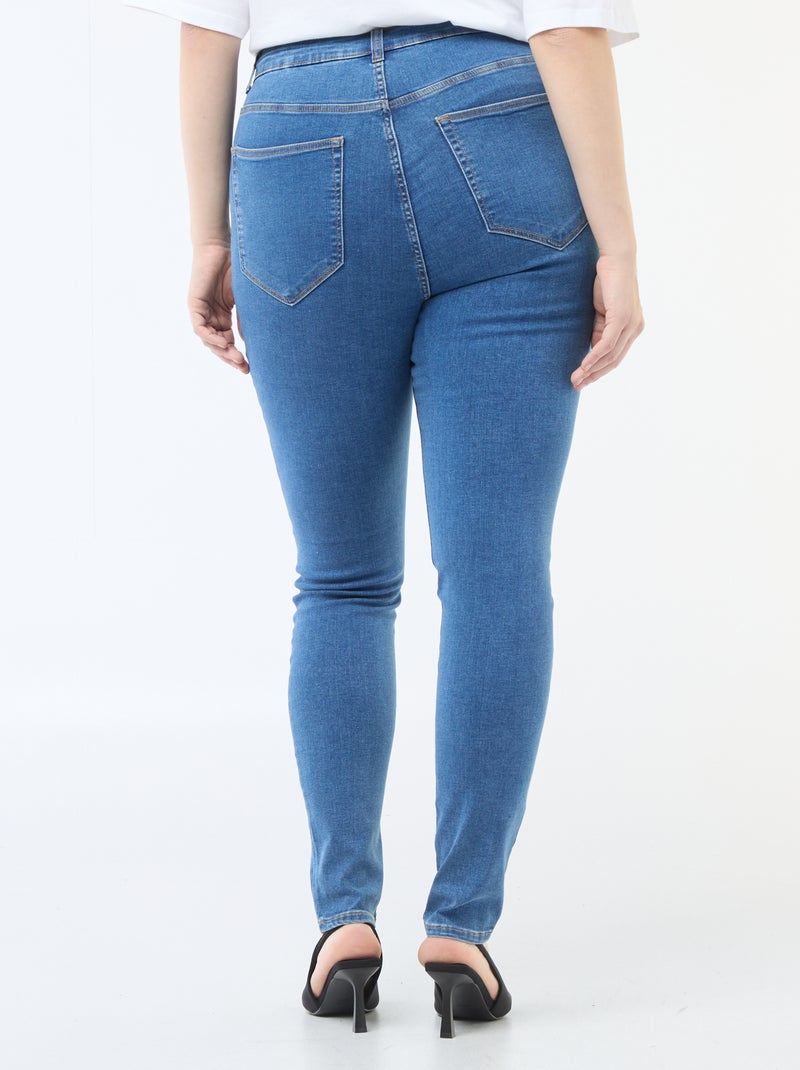 Pantalone skinny a vita molto alta - L28 Blu - Kiabi