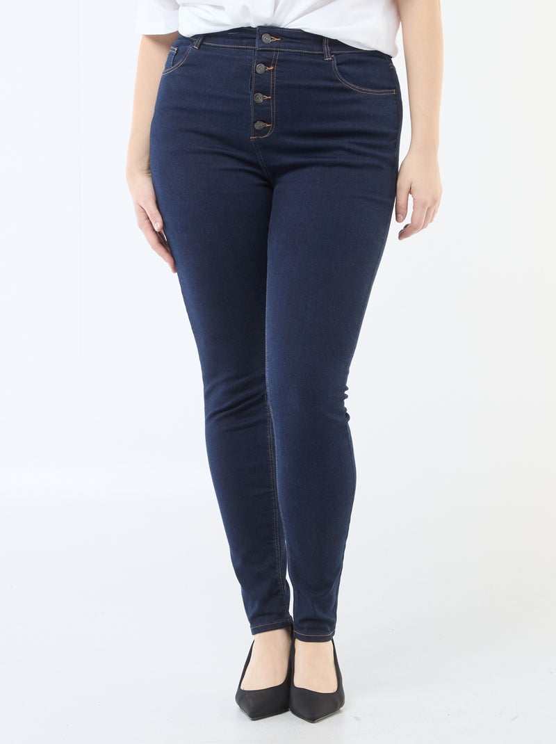 Pantalone skinny a vita molto alta - L28 Blu - Kiabi