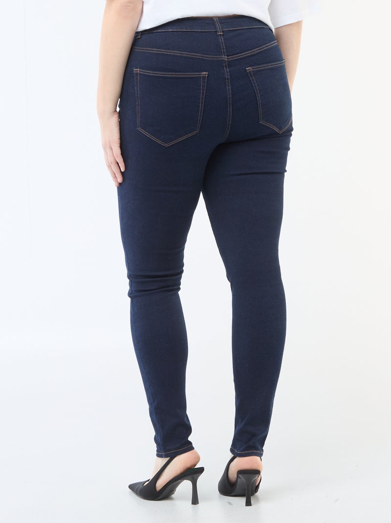 Pantalone skinny a vita molto alta - L28 Blu - Kiabi
