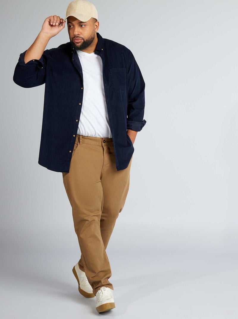 Pantalone slim - L32 marrone - Kiabi