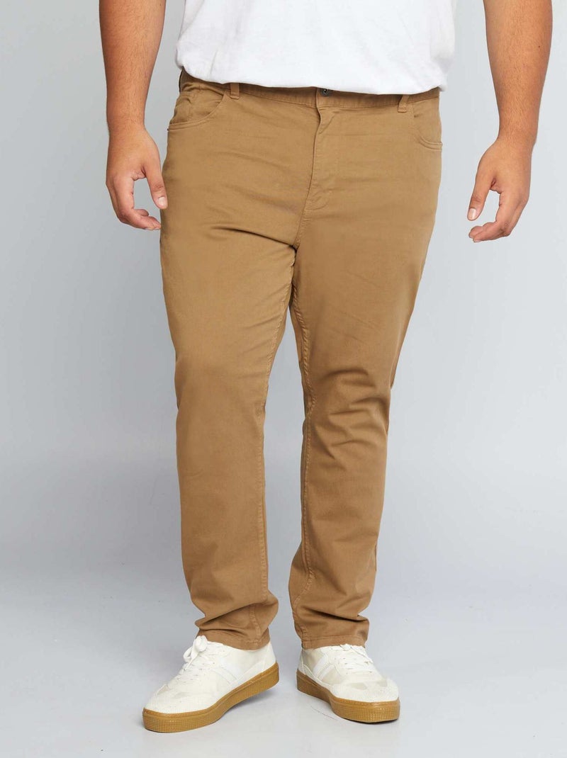 Pantalone slim - L32 marrone - Kiabi