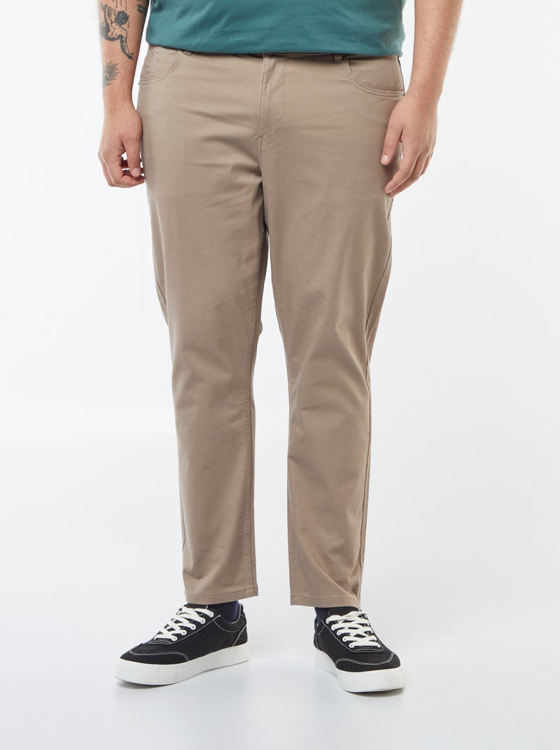 Pantalone slim - L32 Marrone - Kiabi