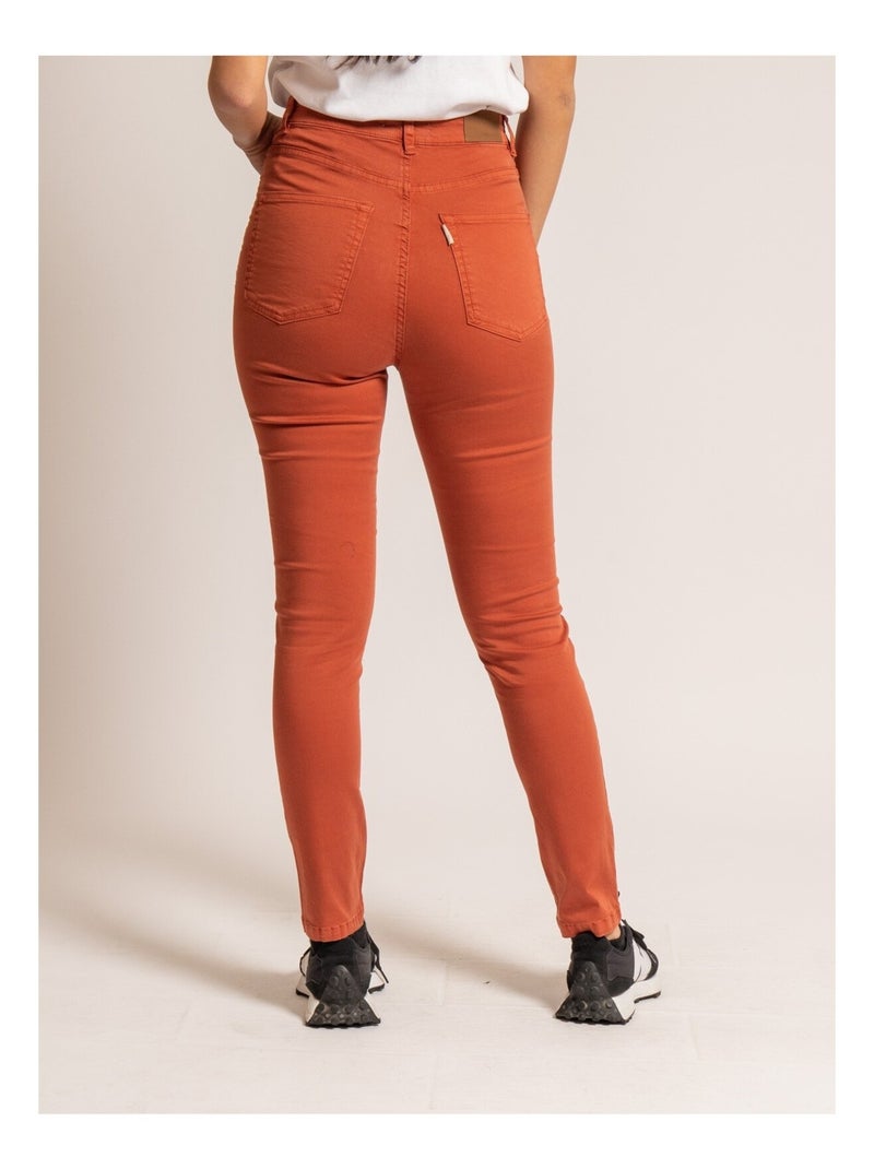 Pantalone slim EDITH Rosso mattone - Kiabi