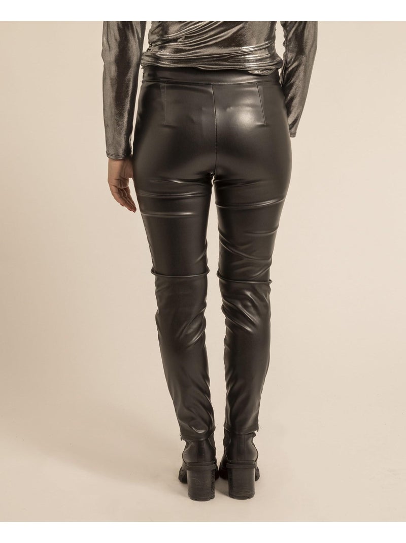 Pantalone slim similpelle erona Nero - Kiabi