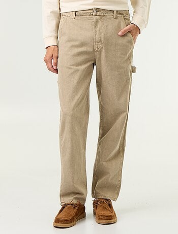 Pantalone stile carpenter in denim