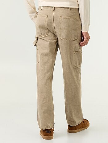 Pantalone stile carpenter in denim