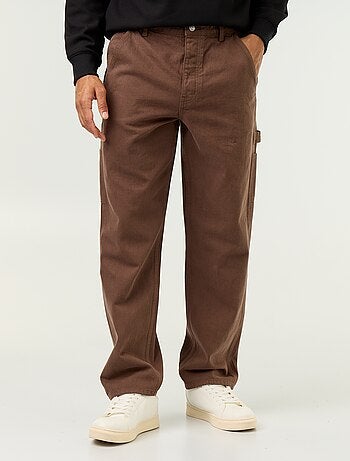 Pantalone stile carpenter in denim