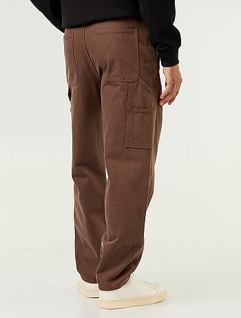 Pantalone stile carpenter in denim