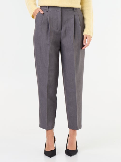 Pantalone taglio carota vita alta - Kiabi