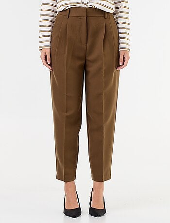 Pantalone taglio carota vita alta