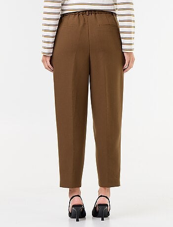 Pantalone taglio carota vita alta