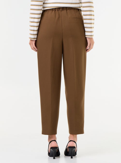 Pantalone taglio carota vita alta - Kiabi